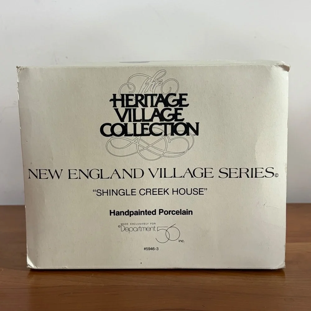 Dept 56 New England Village Shingle Creek House 5946-3‎ Porcelain Christmas 1990